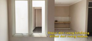 blok e 12 dapur dan ruang belakang dilihat dari ruang makan