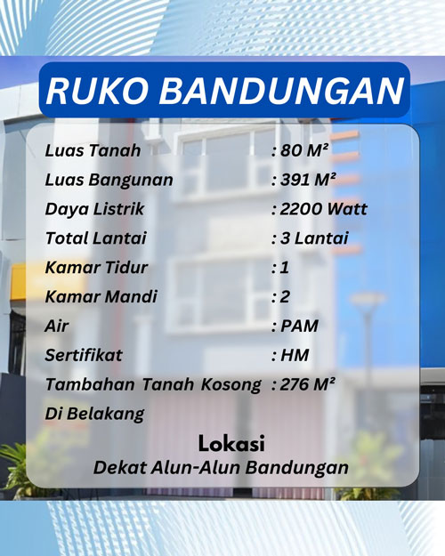 spec ruko bandungan 500