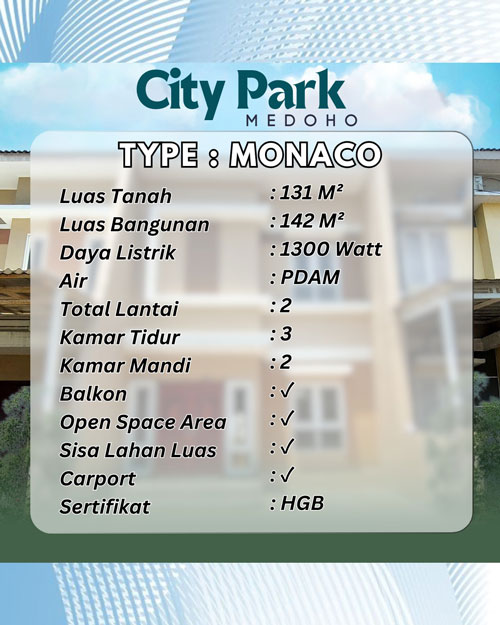 spec rumah type monaco 500